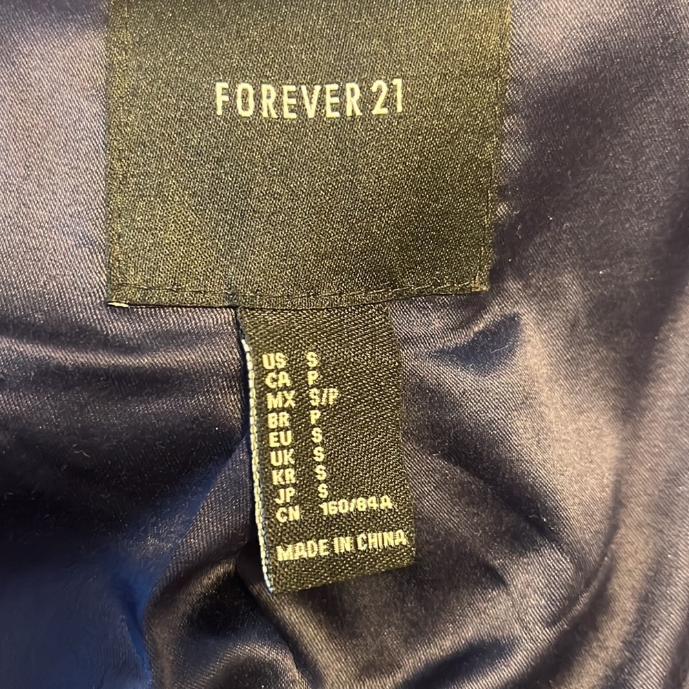 Forever21 Faux fur hip length jacket, never worn.